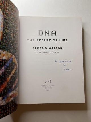 DNA: The Secret of Life (association copy with signed letter)