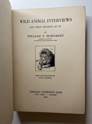 Wild Animal Interviews (association copy)