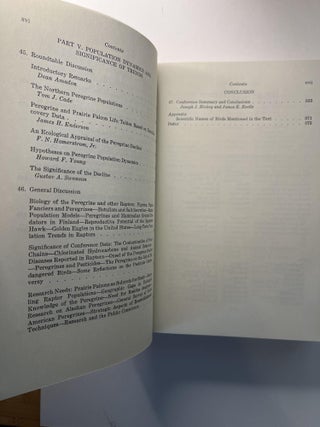 Peregrine Falcon Populations: Their Biology and Decline (inscribed to Durward Allen)