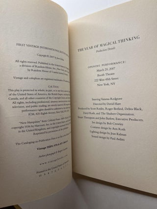 The Year of Magical Thinking: a play by Joan Didion based on her memoir