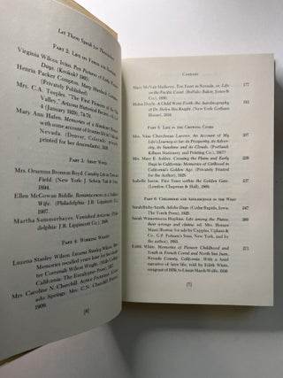 Let Them Speak for Themselves: Women in the American West 1849-1900