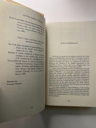 Let Them Speak for Themselves: Women in the American West 1849-1900