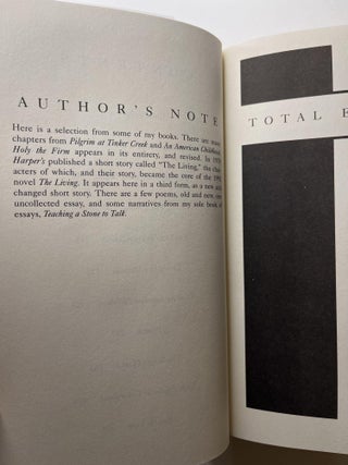 The Annie Dillard Reader (association copy)
