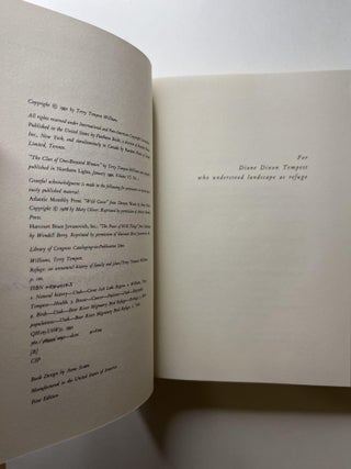 Refuge: An Unnatural History of Family and Place (association copy)