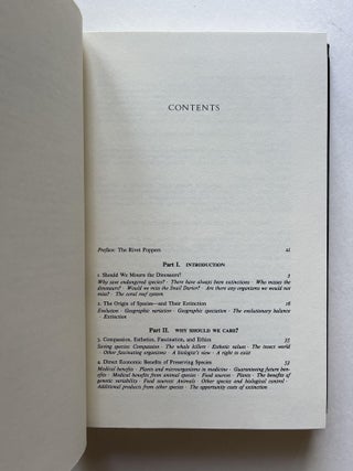 Extinction: The Causes and Consequences of the Disappearance of Species (inscribed to Stephen Jay Gould)