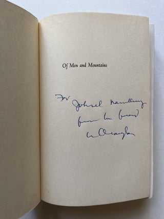 Of Men and Mountains (association copy)