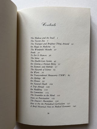 The Medusa and the Snail: More Notes of a Biology Watcher (association copy)