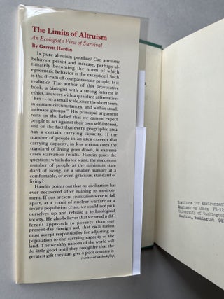 The Limits of Altruism: An Ecologist's View of Survival (signed)