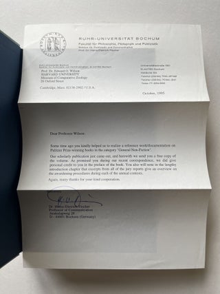The Pulitzer Prize Archives: Volume 9: General Nonfiction Awards 1962-1993 (E.O. Wilson's copy)