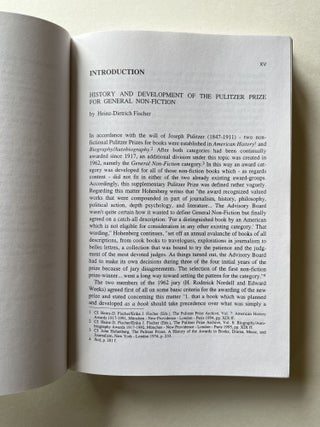 The Pulitzer Prize Archives: Volume 9: General Nonfiction Awards 1962-1993 (E.O. Wilson's copy)