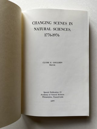 The Changing Scenes in the Natural Sciences: 1776-1976 (E.O. Wilson's copy)