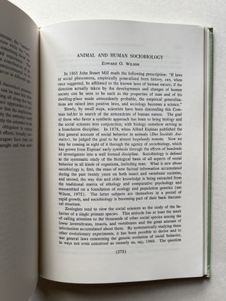 The Changing Scenes in the Natural Sciences: 1776-1976 (E.O. Wilson's copy)