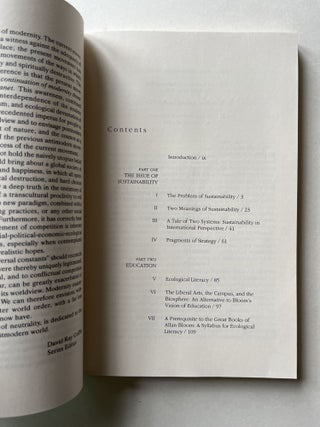 Ecological Literacy: Education and the Transition to a Postmodern World (signed)