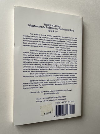 Ecological Literacy: Education and the Transition to a Postmodern World (signed)