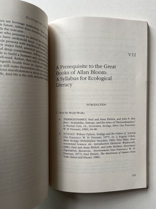 Ecological Literacy: Education and the Transition to a Postmodern World (signed)