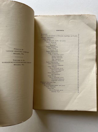 The Amphibians and Reptiles of Wisconsin (Herbert Stoddard's copy)