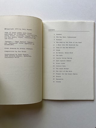 Manzanita (inscribed to the publisher, Don Allen)