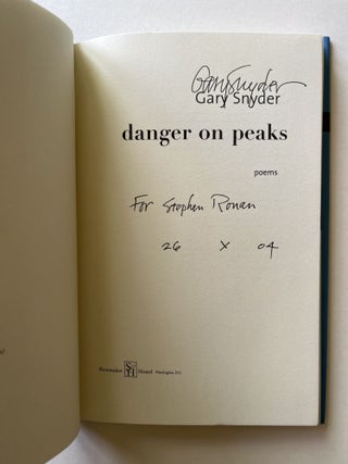 Danger on Peaks: Poems (association copy)
