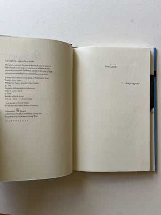 Danger on Peaks: Poems (association copy)