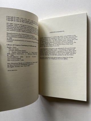 The Real Work: Interviews & Talks 1964-1979 (association copy)