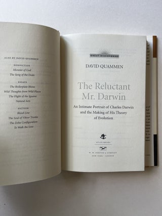The Reluctant Mr. Darwin: An Intimate Portrait of Charles Darwin and the Making of His Theory of Evolution (inscribed to Jim Harrison)