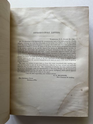 Reports of Explorations and Surveys, to Ascertain the Most Practicable and Economical Route for a Railroad from the Mississippi River to the Pacific Ocean Made under the Direction of the Secretary of War, in 1853-4. Volume II (John Wesley Powell's copy)
