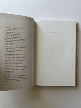 John Burroughs and the Place of Nature (signed)