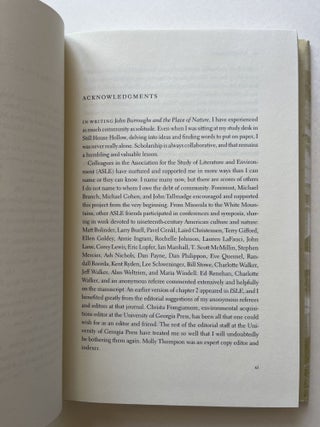 John Burroughs and the Place of Nature (signed)