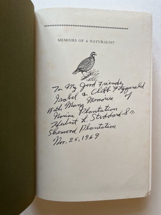 Memoirs of a Naturalist (inscribed)