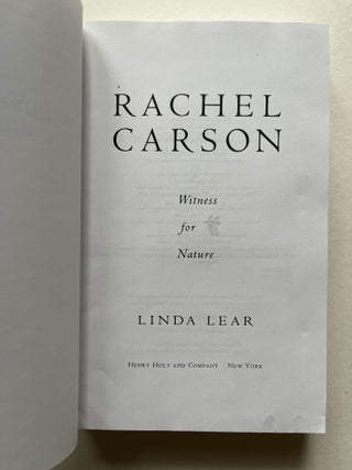 Rachel Carson: Witness for Nature (uncorrected proof)