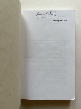 Valuing the Earth: Economic, Ecology, Ethics (signed)