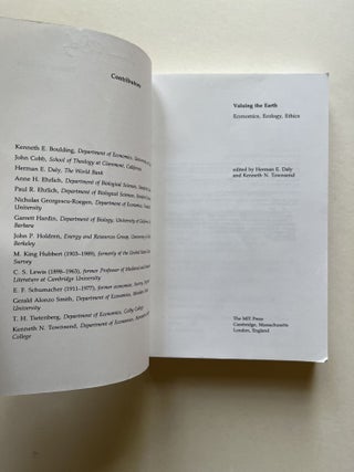 Valuing the Earth: Economic, Ecology, Ethics (signed)