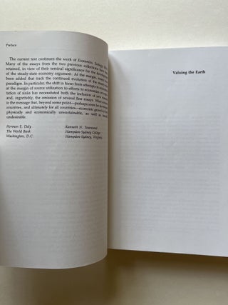 Valuing the Earth: Economic, Ecology, Ethics (signed)