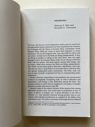 Valuing the Earth: Economic, Ecology, Ethics (signed)