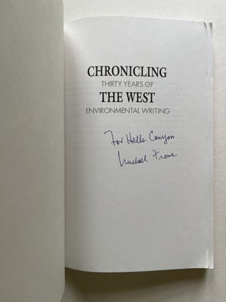Chronicling the West: Thirty Years of Environmental Writing (signed)