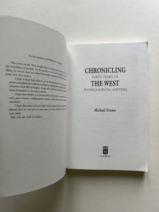 Chronicling the West: Thirty Years of Environmental Writing (signed)