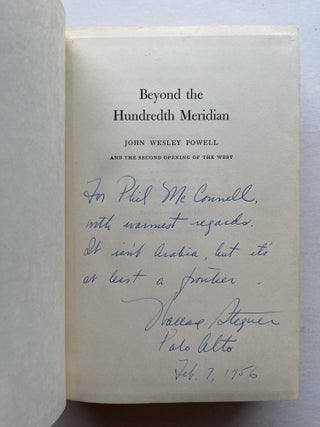 Beyond the Hundredth Meridian (association copy)