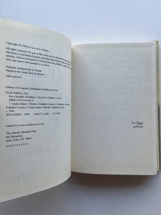 For a Handful of Feathers (association copy)