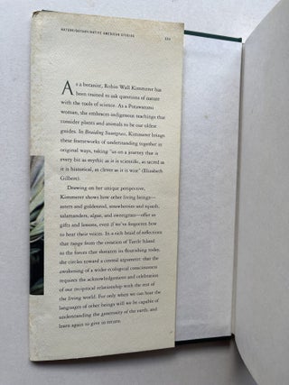 Braiding Sweetgrass: Indigenous Wisdom, Scientific Knowledge, and the Teachings of Plants (inscribed)