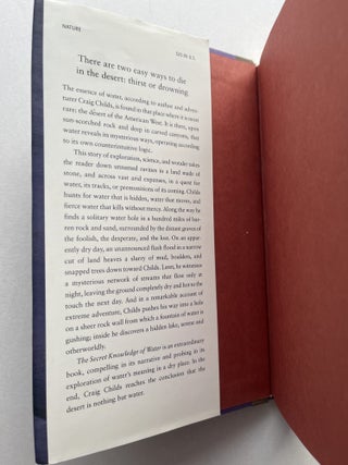 The Secret Knowledge of Water: Discovering the Essence of the American Desert (signed)