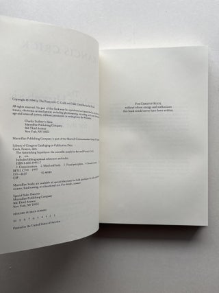 The Astonishing Hypothesis: The Scientific Search for the Soul (inscribed to Beat poet Michael McClure)