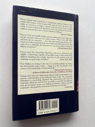 The Astonishing Hypothesis: The Scientific Search for the Soul (inscribed to Beat poet Michael McClure)
