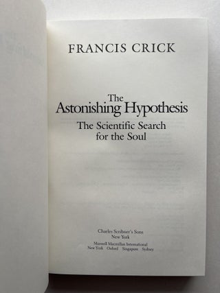 The Astonishing Hypothesis: The Scientific Search for the Soul (inscribed to Beat poet Michael McClure)