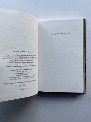 The Nature of Economies (signed)
