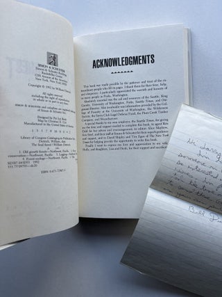 The Final Forest: The Battle for the Last Great Trees of the Pacific Northwest (inscribed with laid-in note)
