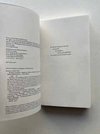Braiding Sweetgrass: Indigenous Wisdom, Scientific Knowledge and the Teachings of Plants (inscribed)