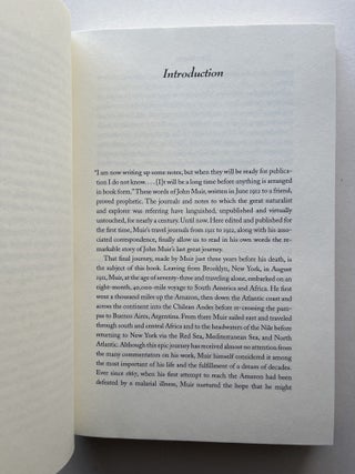 John Muir's Last Journey: South to the Amazon and East to Africa: Unpublished Journals and Selected Correspondence (inscribed by editor)