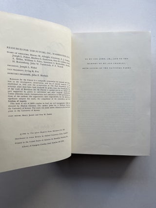 Our National Park Policy: A Critical History (association copy)