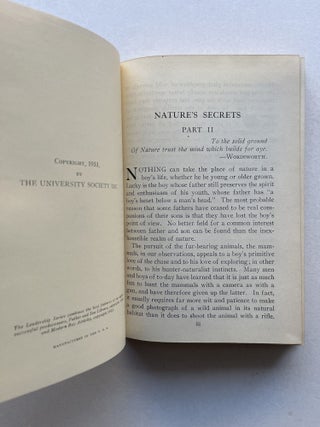 Nature's Secrets, Part I and II (two volumes, both inscribed)