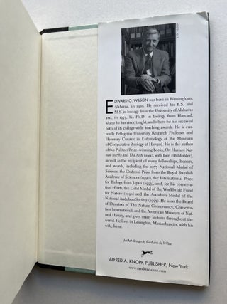 Consilience: The Unity of Knowledge (inscribed to former Secretary of the Interior Bruce Babbitt)